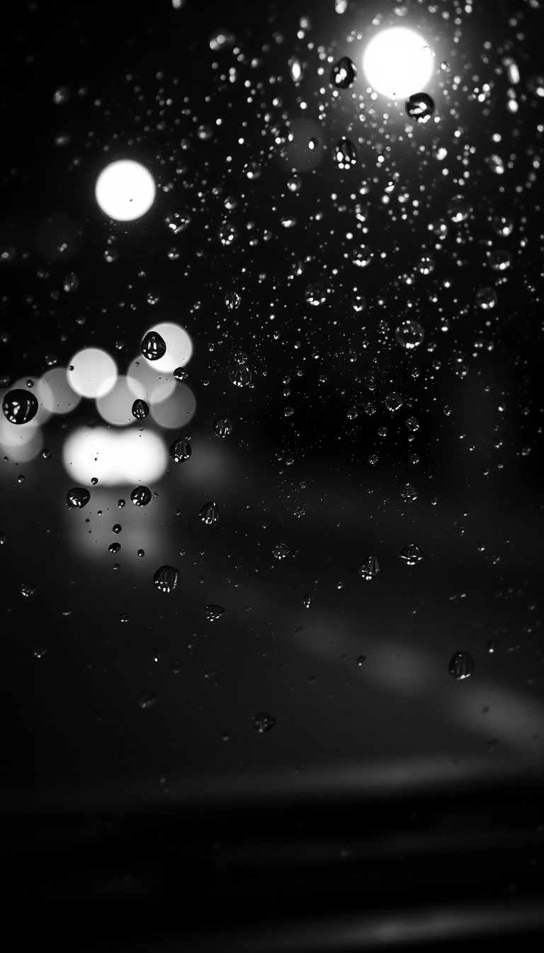 Free AI Night Car Rain iPhone Aesthetic Wallpaper